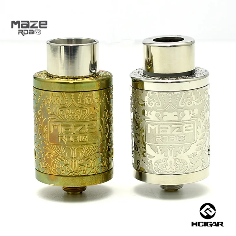 HCigar Maze V2 RDA Atomizer Kennedy-style Airflow Adjustable Deck Rebuildable 22mm diameter DTL Atomizer Bottom Feed