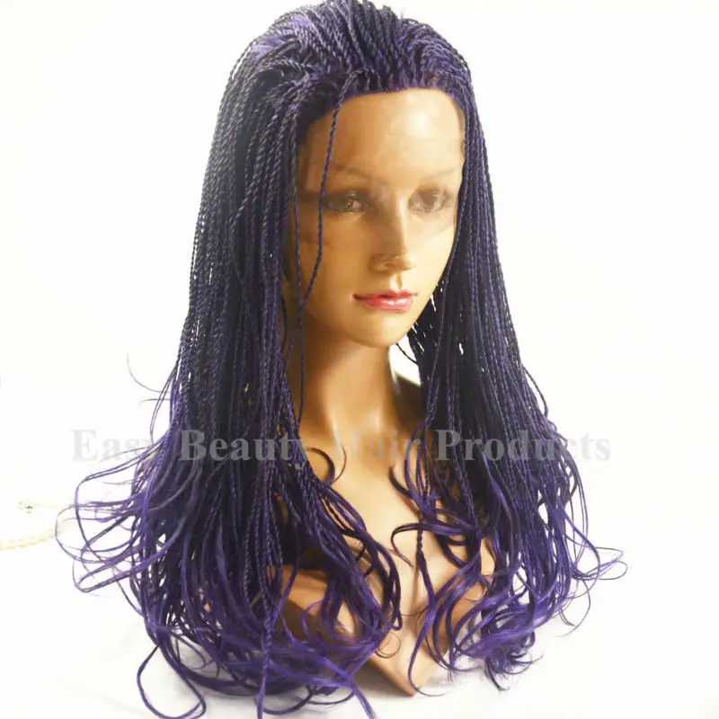 Synthetic Twist Braiding Hair Purple Braided 2