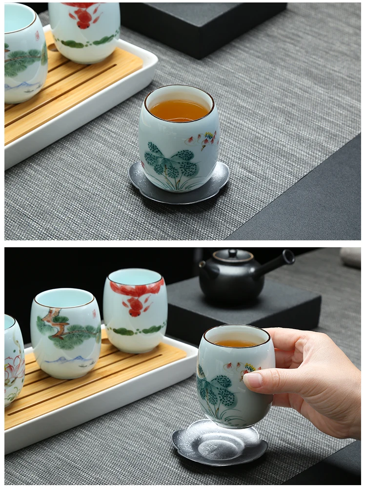 TANGPIN Большой Емкости Керамические чашки расписанные вручную чайная чашка фарфоровая китайская чашка кунг-фу 150 мл