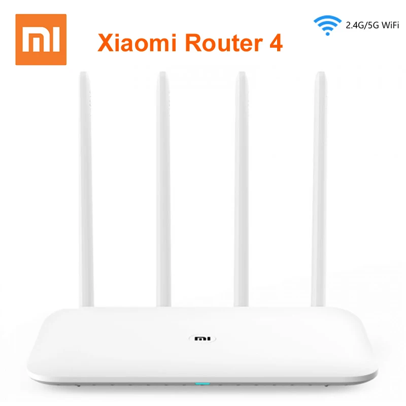 Xiaomi mi Router WIFI 4 WiFi repetidor 1167 Mbps Doble Banda Dual Core 2,4G 5 Ghz 802.11ac cuatro antenas enrutadores inalámbricos de Control de aplicación - 1