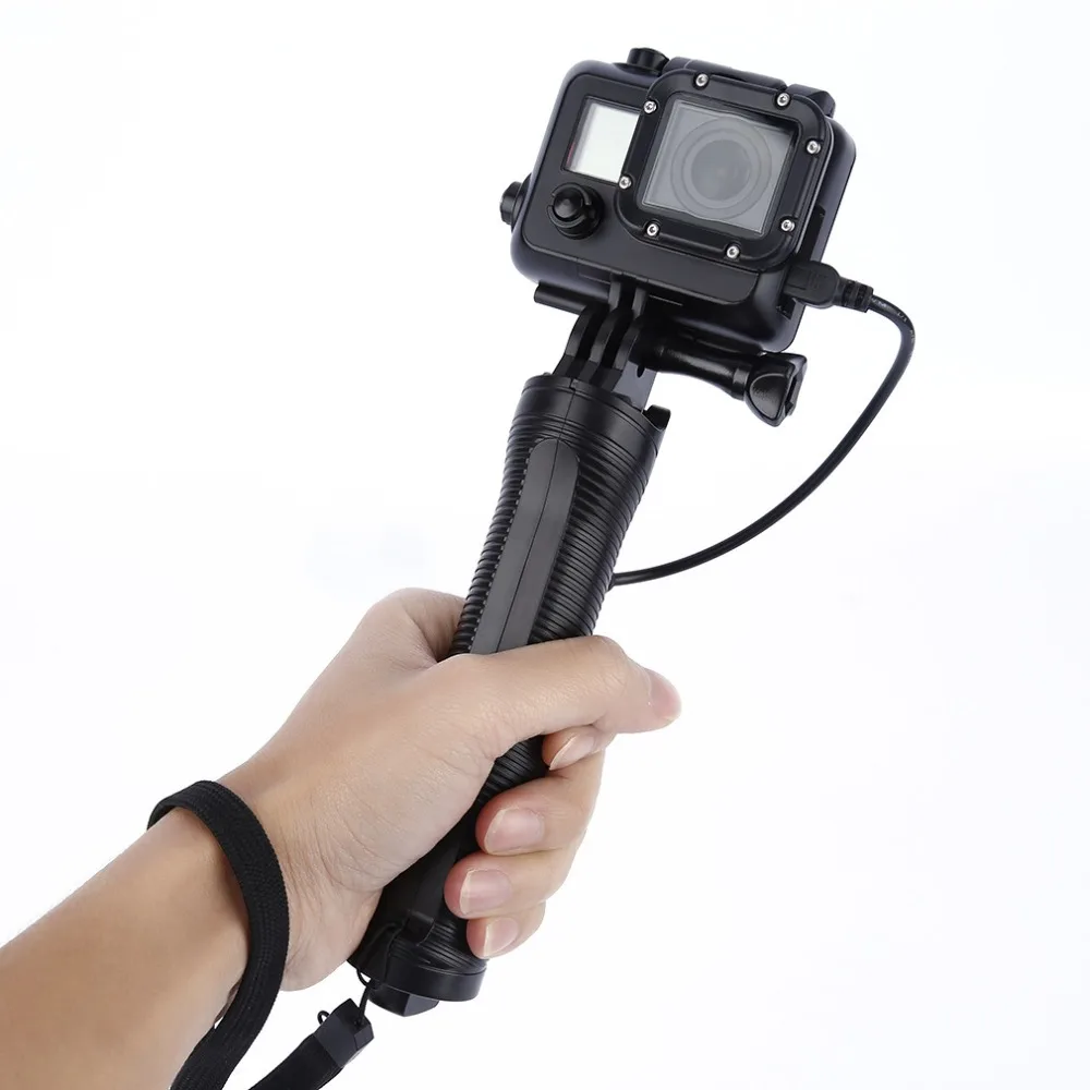 3300mAh Handheld Monopod Selfie Stick Power Bank for Gopro Hero 1/2/3