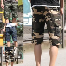 Для мужчин Повседневное спортивные шорты камуфляжные свободные штаны с карманами для Летний пляж, отпуск на открытом воздухе бег Фитнес XR-Лидер продаж
