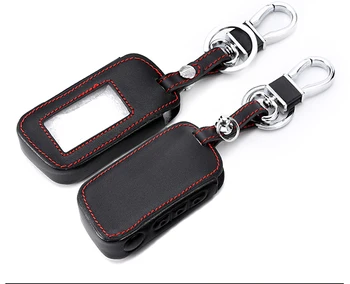 

A93 Leather Case For Starline A93 A63 Car alarm Remote Controller LCD Keychain Cover