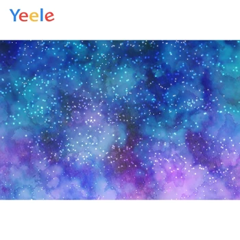 

Yeele Starry Sky Colorful Clouds Gradient Baby Shower Photography Backgrounds Customized Photographic Backdrops for Photo Studio