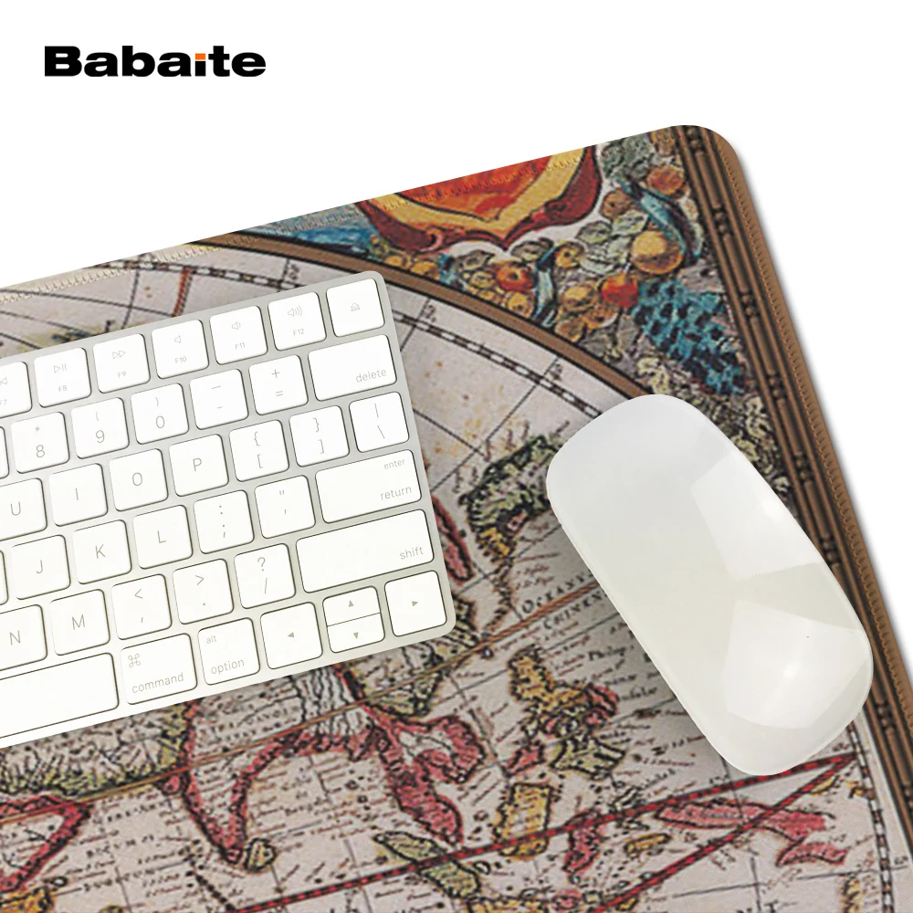  Babaite Retro Mapa Sveta Speed Gaming Edition Mouse Pad 900 * 300mm XL Edge of Locking Mouse Pad fo