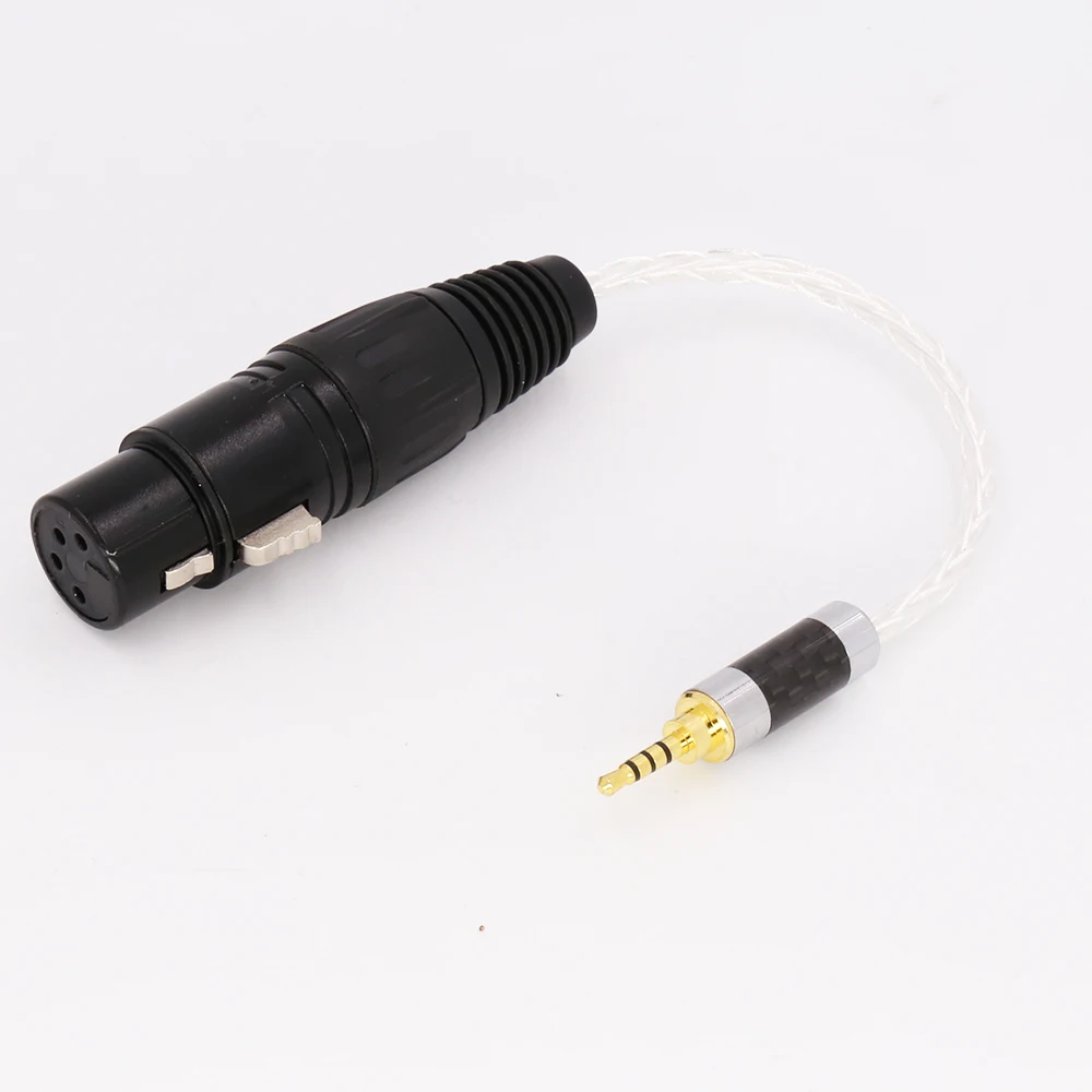 20 см 8 &quot2 5 мм разъем для наушников на 4 Pin XLR Женский Aux кабель TRRS аудио полюс 7N OCC