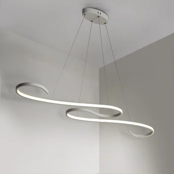 

Decoration Curved Modern LED Chandelier Lights Kitchen Suspension Hanging LED Chandelier Ceiling For 10-15 Square Meter Bed room
