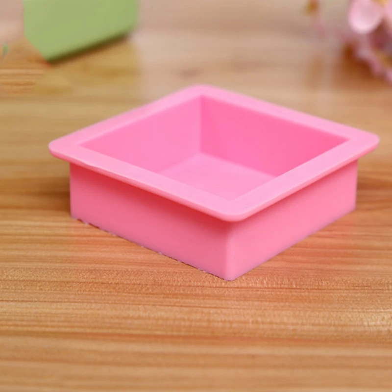 Silicone mold square shape soap mold Muffin case Candy Jelly Ice cake
