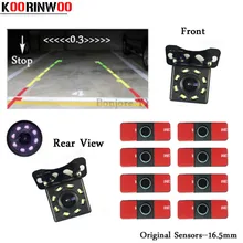 Koorinwoo парктроник 16,5 мм зонды автомобиль датчики парковки Фронтальная камера Авто заднего вида Камера видео Системы жалюзи сигнализации