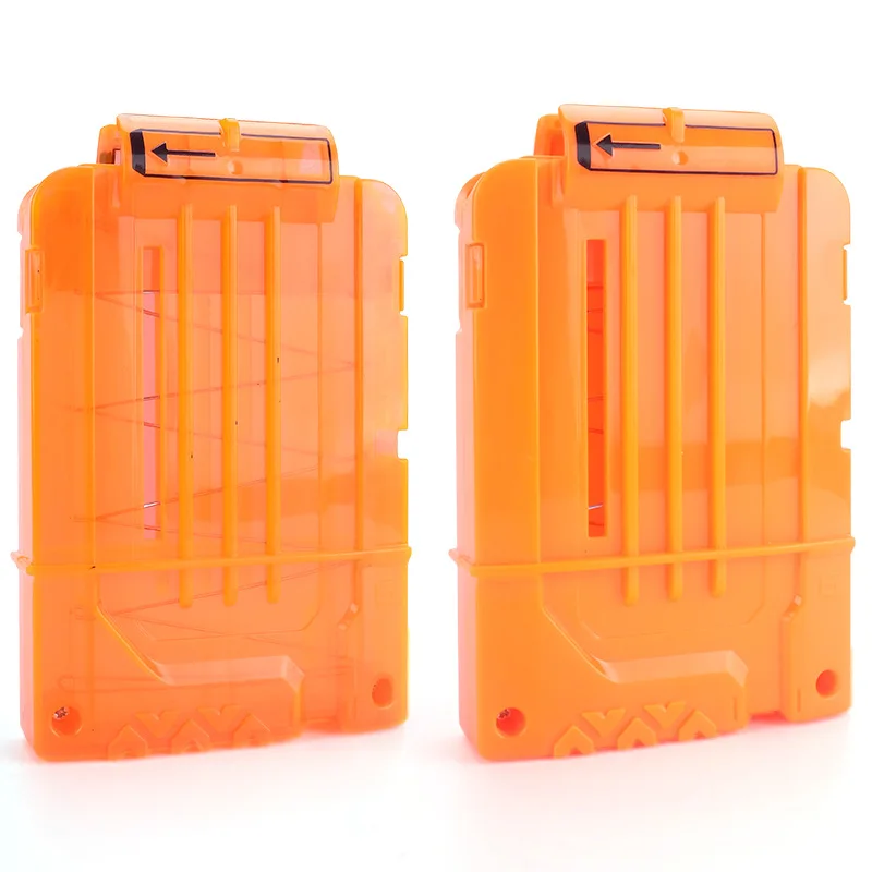 6-18 Orange Reload Clip For Nerf Magazine Round Darts Replacement Toy Gun Soft Bullet Clip For Nerf Blaster arma de brinquedo
