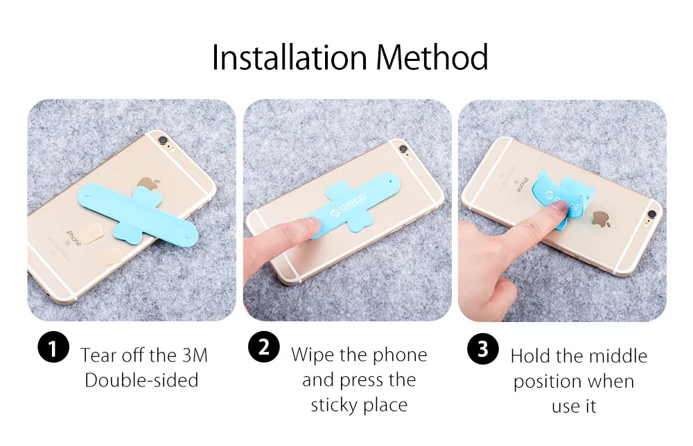 ORICO SU1 u-образный Универсальный держатель для мобильного телефона, подставка для телефона, бесшовные пасты, мобильные телефонные полки для смартфонов и планшетов