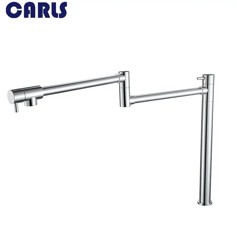 CARLS 360 degrees rotatable brass kitchen sink folding water tap water tap Brush Nickel basin water faucet F018