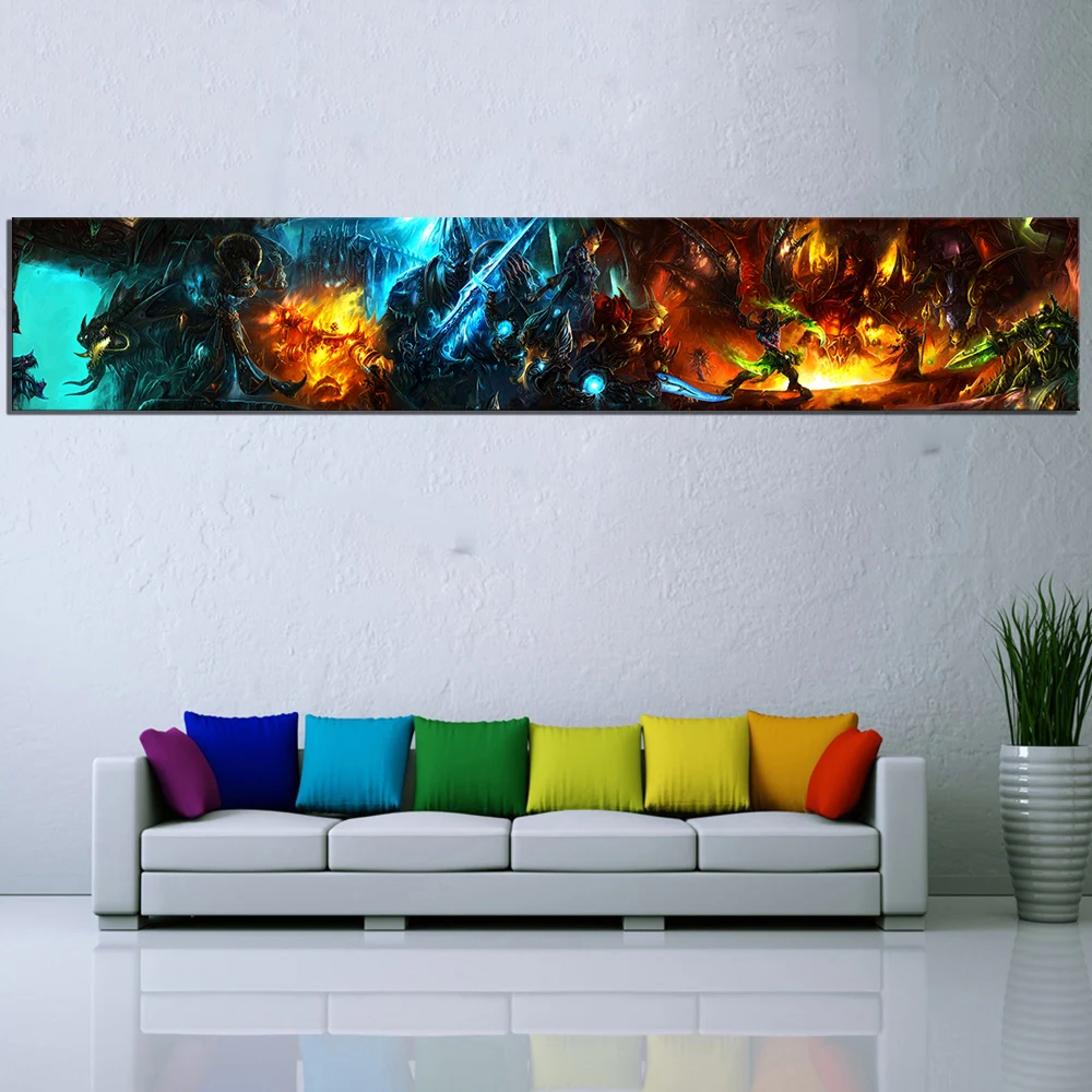 

Modular Poster Wall Artwork Canvas Painting 1 Panel Wow World Of Warcraft Picture Cuadros Home Decoration HD Printed Office Room