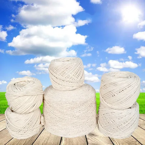 Cordão de Algodão Decoração do Casamento 3 10mm Branco Trançado Trançado Corda Acessórios Diy Handmade Home Textile Artesanato Macrame Corda