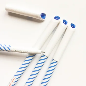 

3PCS Creative Simple Navy Stripe Twill Gel Pen Writing Signing Pen School Office Supply Kids Student Stationery Blue Ink 0.5mm
