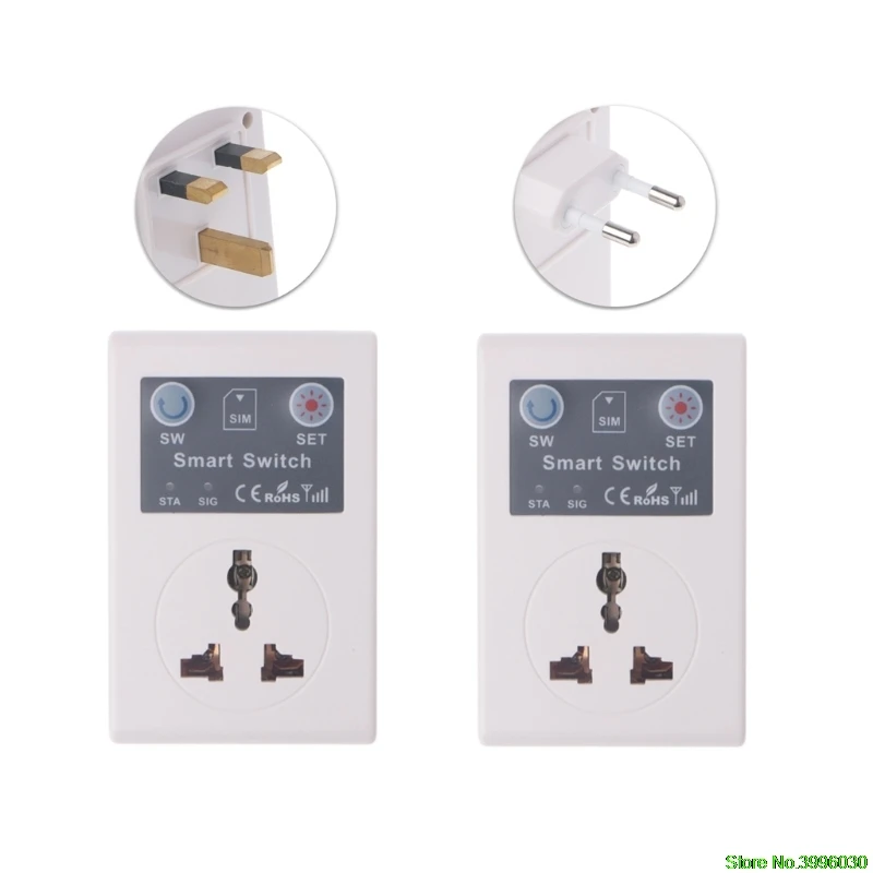 

EU/UK 220V Phone RC Remote Wireless Control Smart Switch GSM Socket Power Plug