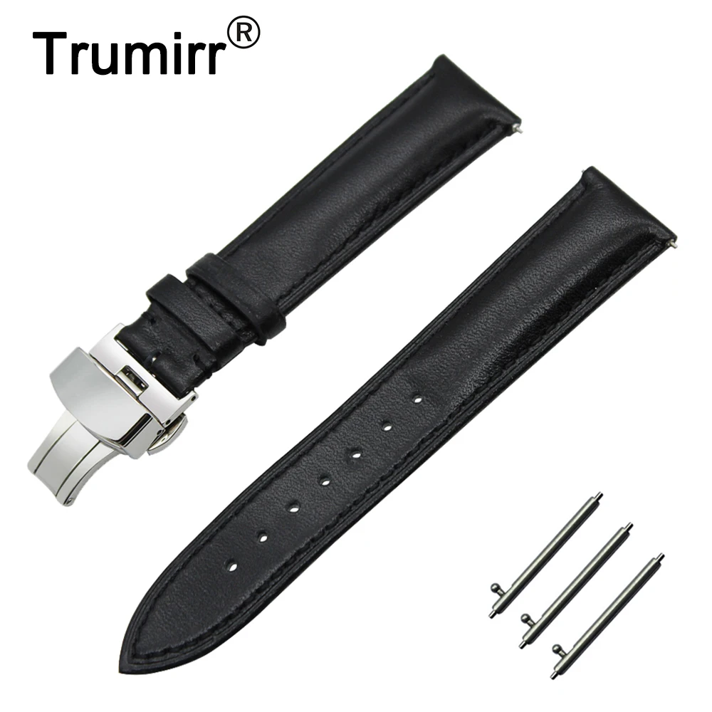 22mm Genuine Leather Watch Band for Vector Luna / Meridian