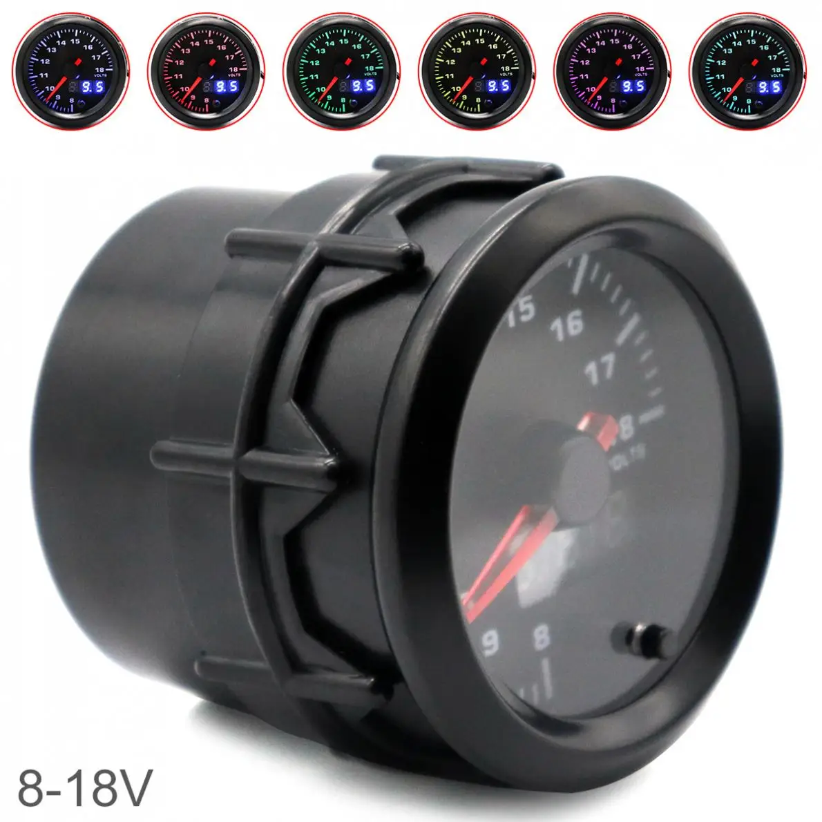 52MM 2 Inch Dual Display 8 18V Universal Auto Car Voltmeter Voltage
