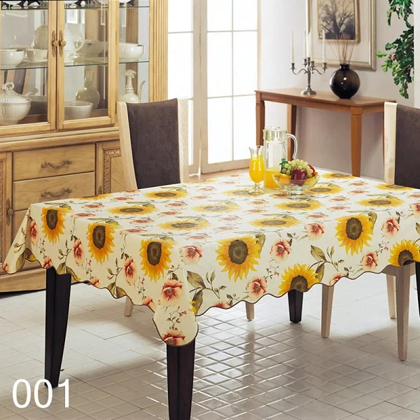 Several Patterns Waterproof & Oilproof Wipe Clean PVC Tablecloth Dining Kitchen Table Cover