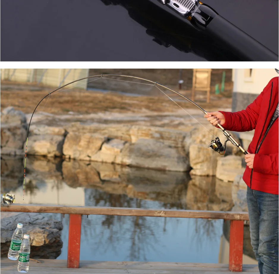 1,5-3 м рок спиннинг fihsing rod Сверхлегкий карбоновый телескопический стержень портативная палка для путешествия для бас карпа лодка поток полюс
