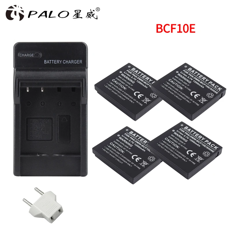 

Battery + Charger for Panasonic Lumix Camera CGA-S/106C CGA-S/106D CGA-S/106B S009 DE-A59B DE-A60B DMW-BCF10E DMW BCF10E DMC-F2