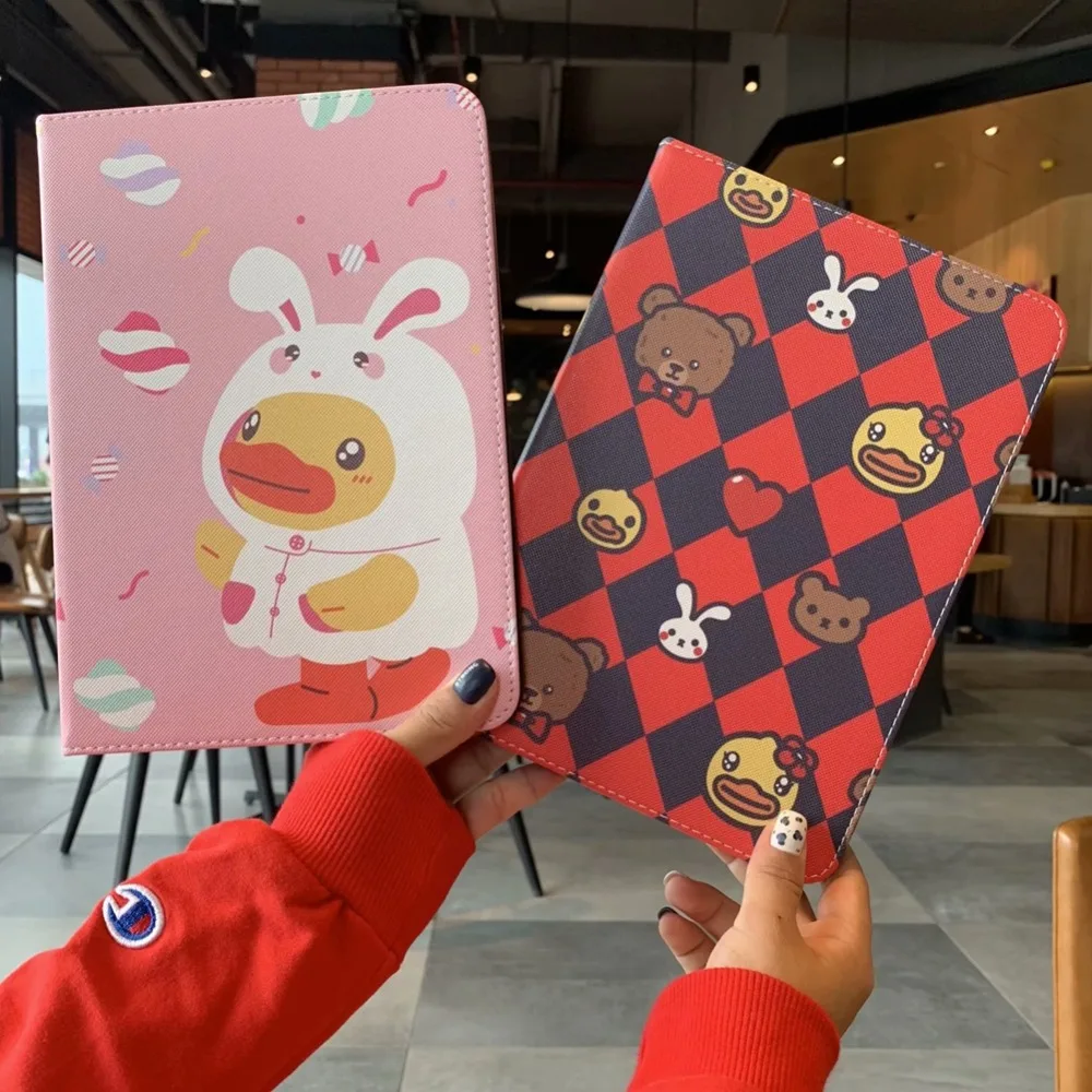 Для iPad 9 7 2017/2018 чехол высокого качества с мультяшным рисунком большая желтая утка
