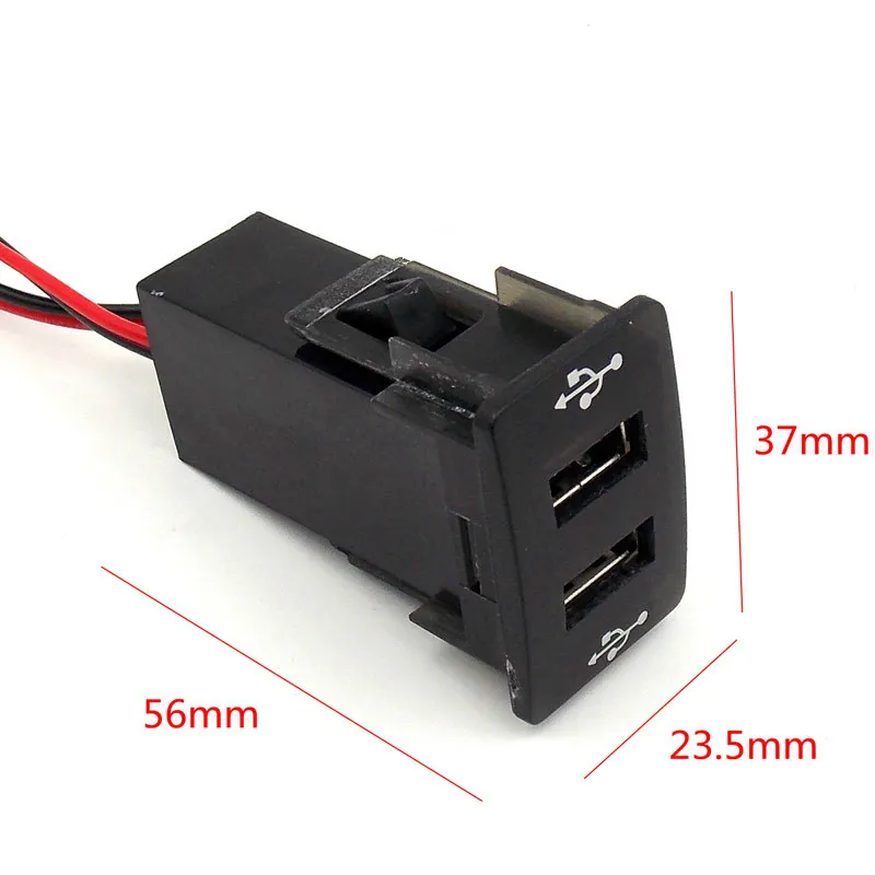 Двойной разъем питания USB с аудиоразъемом для зарядного устройства смартфона Honda