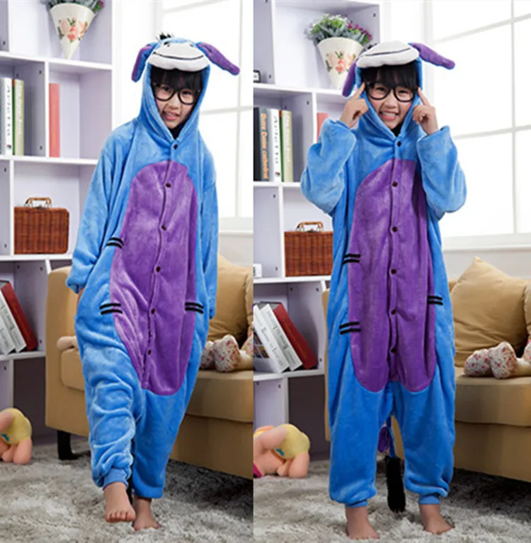Eeyore Donkey Cartoon Costumes Cosplay Jumpsuit Costume For font b Children b font Kids Onesie font