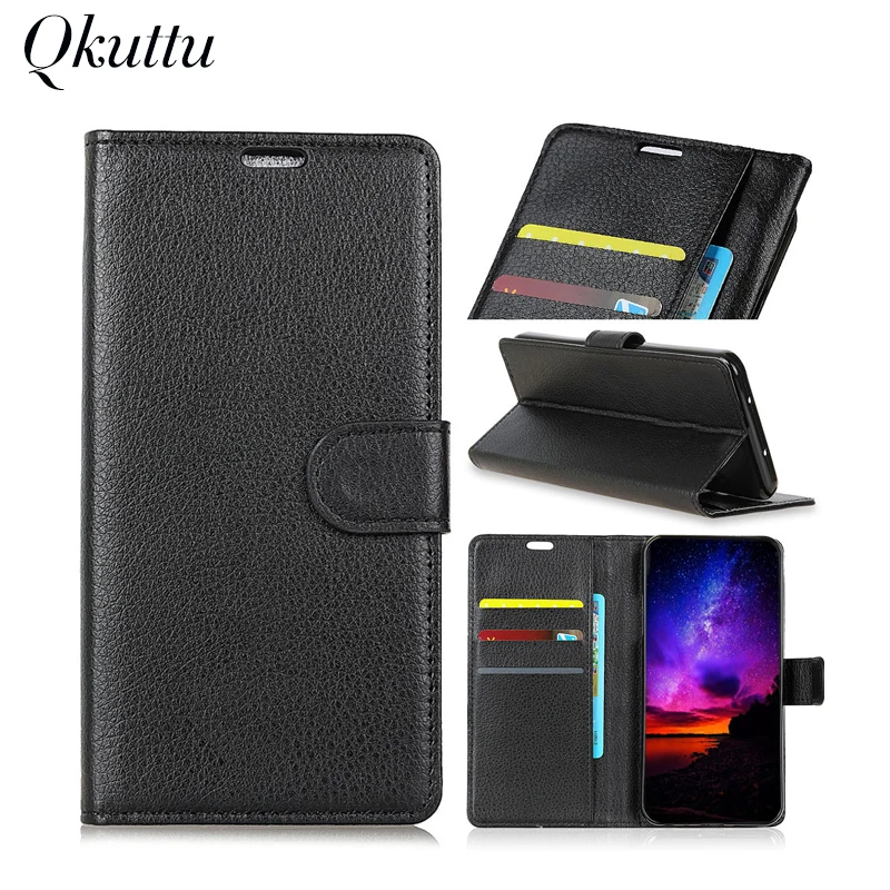 

For Asus Zenfone Max M2 ZB633KL Case Flip Lichi PU Leather Phone Case for Asus ZB633KL ZB 633KL Asus X01AD Silicone Book Cover