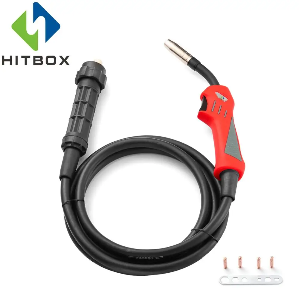 

HITBOX Mig Torch Free Shipping MB15 10 Feet Welding Torch 150A 15AK 3M Air Cooler MIG MAG Welding Accessories
