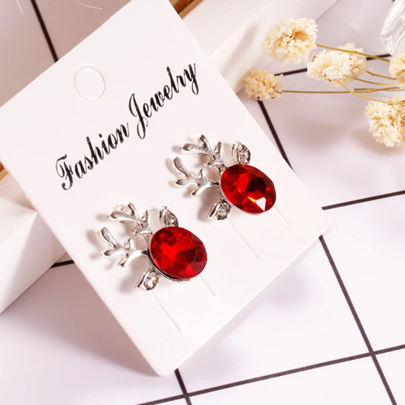 Quasimodo Christmas Earrings Santa Claus Studs Inlaid With Zircon For Women Christmas Decorations Female Christmas Party Jewelry (15)