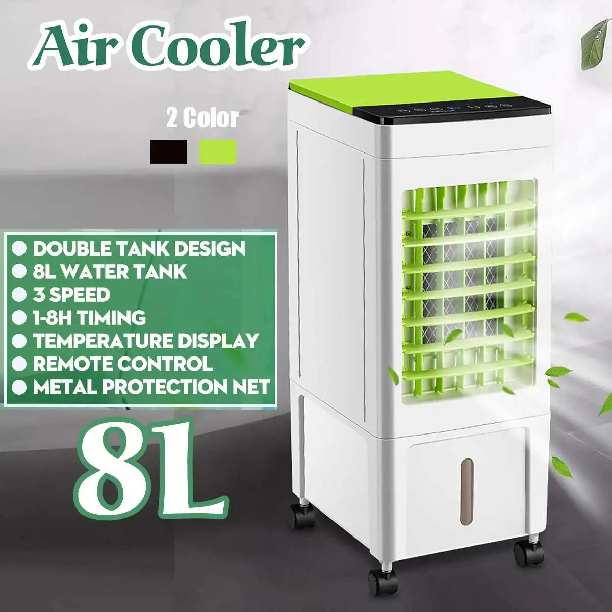 

Air Conditioner Cooler Fan Ice Purifier Humidifier Remote Control Hour Timer Negative Ion Air Purification Household Appliances