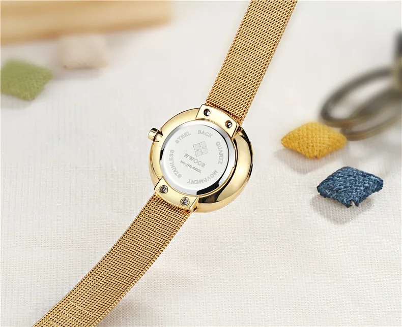 Fashion Women Rose Gold Watch Top Brand WWOOR Luxury Casual Dress Female Quartz Watches Ultra-thin Waterproof Clock  (18)