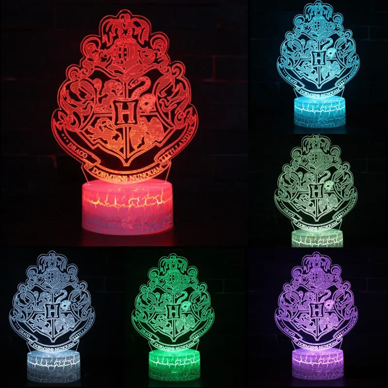 7 ألوان هاري بوتر أرقام اللعب 3D تغيير مسة التبديل نوم خزانة الإبداعية هدية للأطفال عيد ميلاد حزب مع مربع