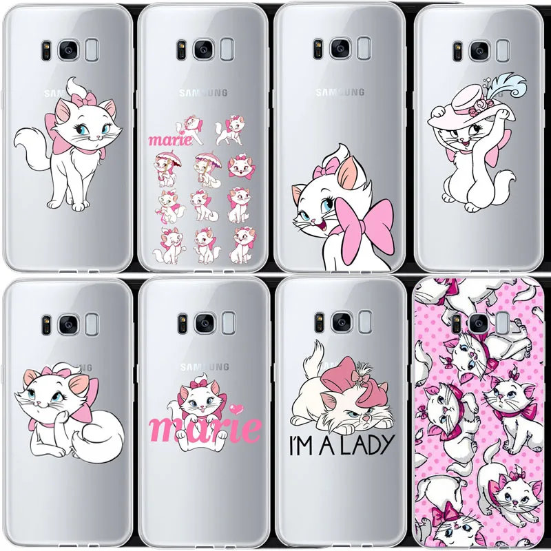 

LISHE The cartoon AristoCats Marie Cats cat silicone TPU Cover Case For Samsung Galaxy S7 S8 S6 S7EDGE S9 S9PLUS NOTE 7 8 9