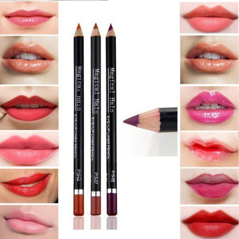 

12 Color Brand Qibest Lip Liner Pencil Waterproof Lip Pencil Matte Long Lasting Lipliner Set Retro Red/Pink Makeup