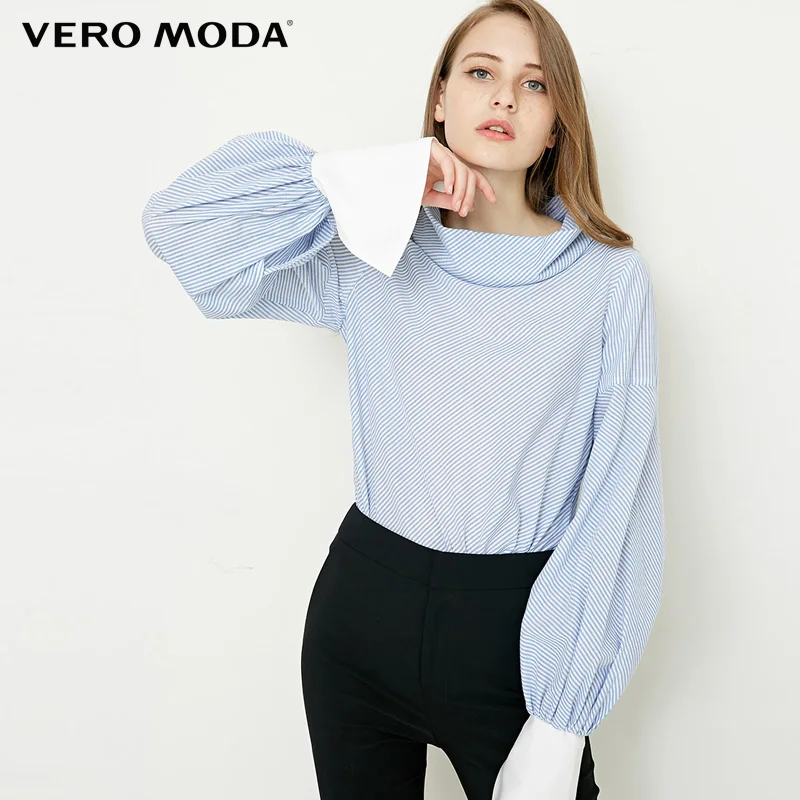 Vero Moda полосатая рубашка с воротником-стойкой | 318151511