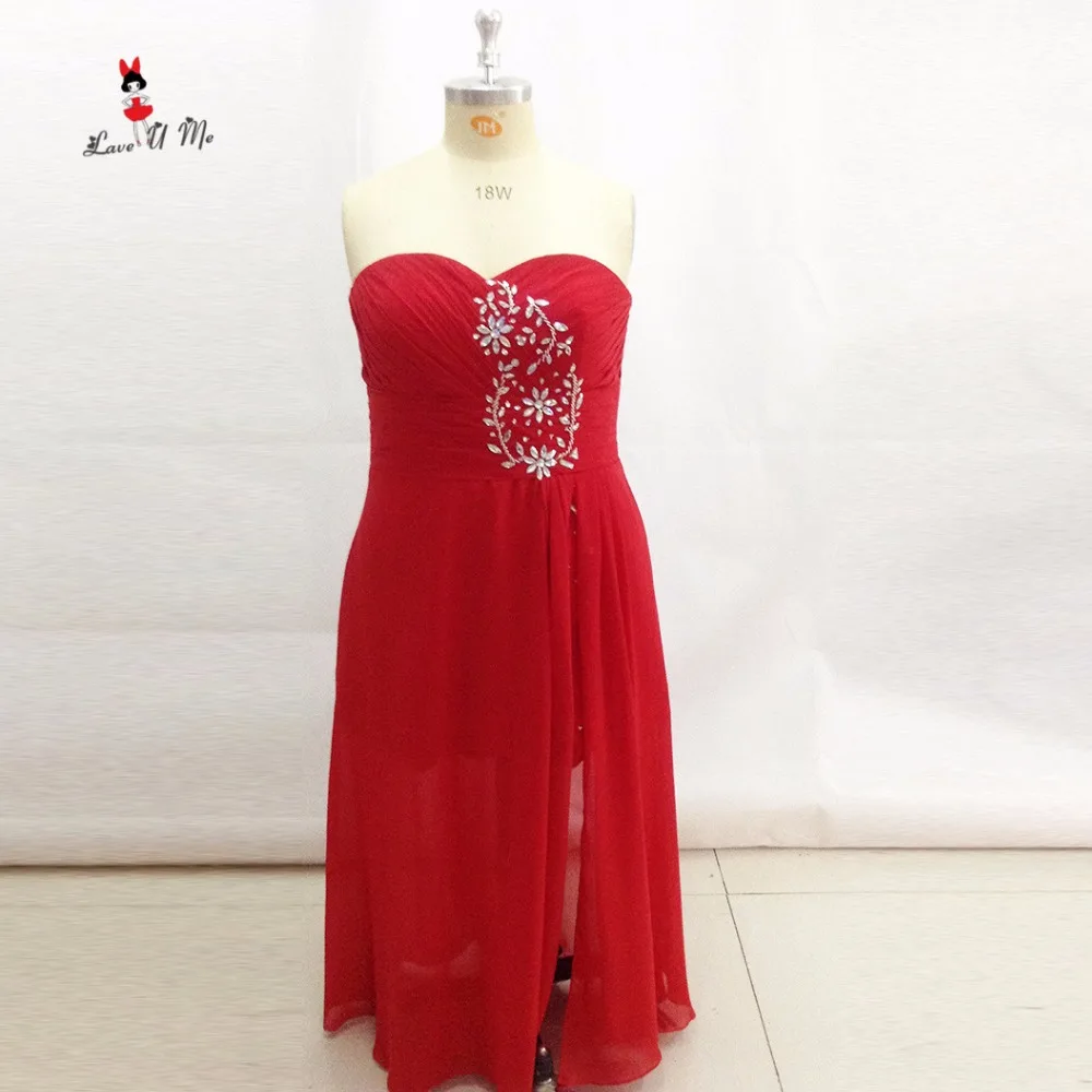 Red Plus Size Prom Dresses 2017 Long Evening Gowns for Women Pageant