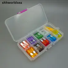Shhworldsea 100 шт. автомобилей Предохранитель Ассортимент Набор автомобильной лезвие Предохранители Авто Грузовик внедорожник Лодка Регулярный ATO Стандартный УВД комплект