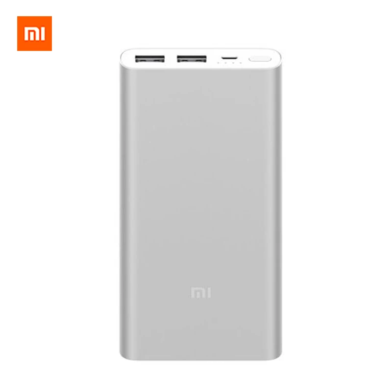 Xiaomi Быстрая зарядка 10000 мАч Внешний аккумулятор 2i супер тонкий Двойной выход USB 18