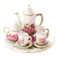 AINY-1/6 кукольный домик Миниатюрный фарфор кофе чай чашки набор# D