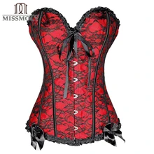 X Sexy Women steampunk clothing gothic Plus Size Corsets Lace Up boned Overbust Bustier Waist Cincher Body shaper corselet S-6XL