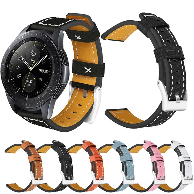22MM Classic Genuine Replacement Leather Band Wrist Strap for Samsung