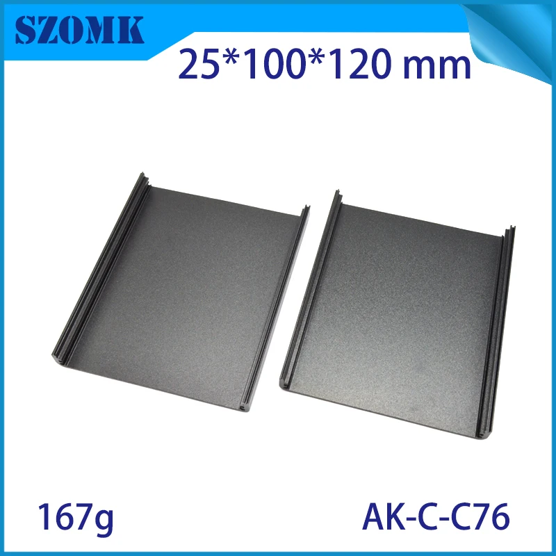 Szomk Custom Diy Extruded Aluminum Heat Sink Enclosure for inverter relay GPS tracker aluminum box audio display junction box (5)