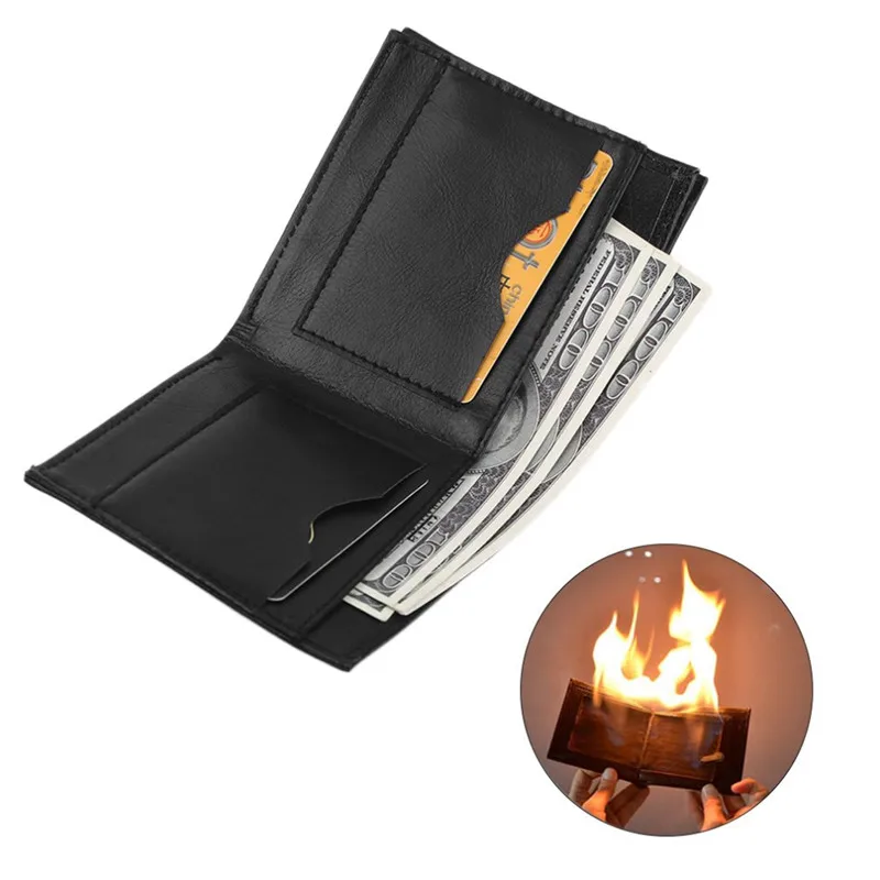 

1* Magic Trick Flame Fire Wallet Magician Stage Street Show Storage Money Card