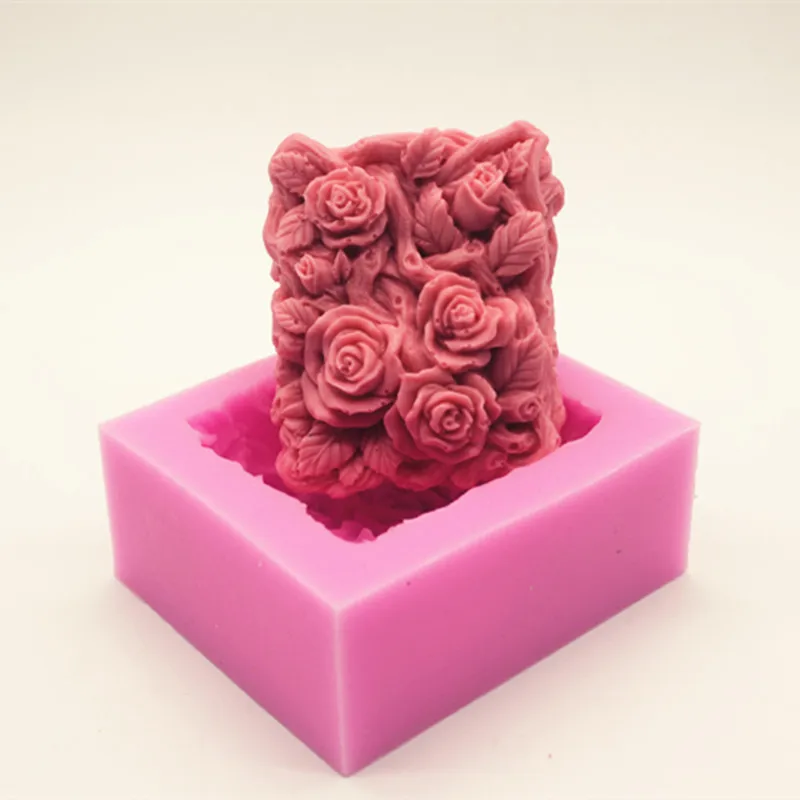 Roses Lace shaped Cake soap Mold handmade soap Molds DIY Resin Clay Molding tool