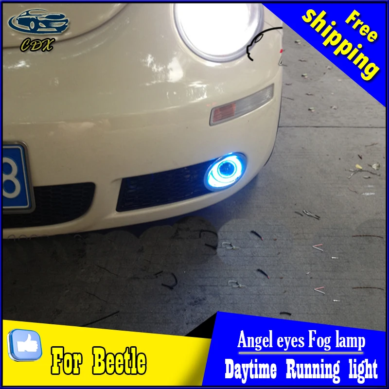 

CDX car styling for VW beetle fog lamp LED Angel eyes fog light Side Bumper Grille LED lamp