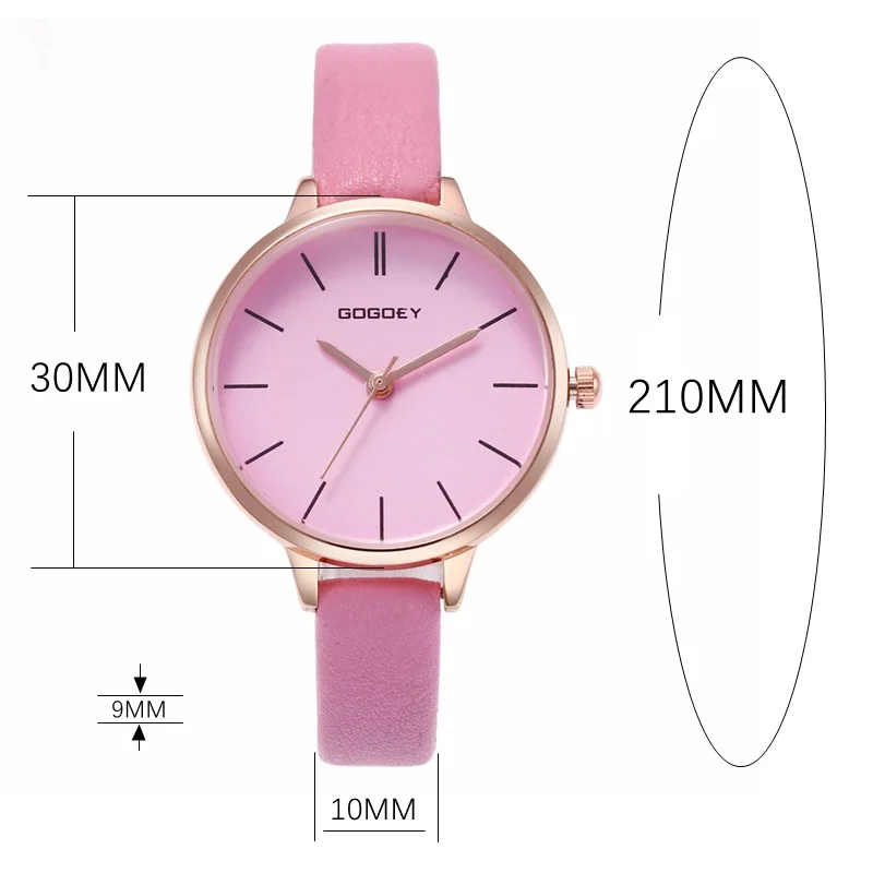 Модные женские кварцевые часы Reloj Mujer Relojes тонкий кожаный ремешок наручные