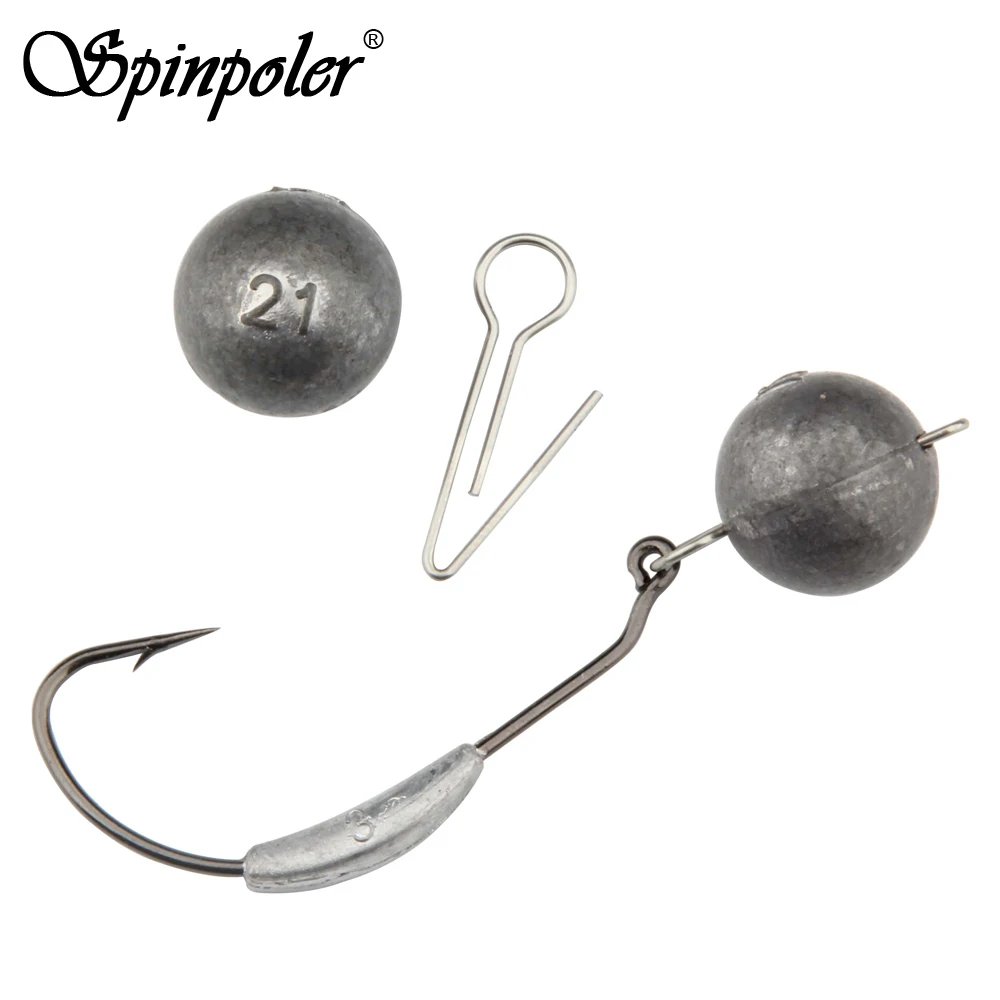 

Spinpoler Quick Insert Lead Sinker Round Balls Weight 2g - 21g Carp Fishing Solid Oval Split Shot Lead Sinker Fishing Lure