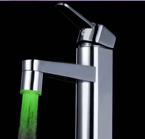 

LED Faucet Kitchen Bathroom Temperature Sensor Temperatures Control Self Illumination 3 Color Washbasin Faucets Nozzle